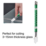 Portable Handheld Wheel Type Glass Cutter with NOn slip Handle for 3~15mm Glass Cutting(Green)