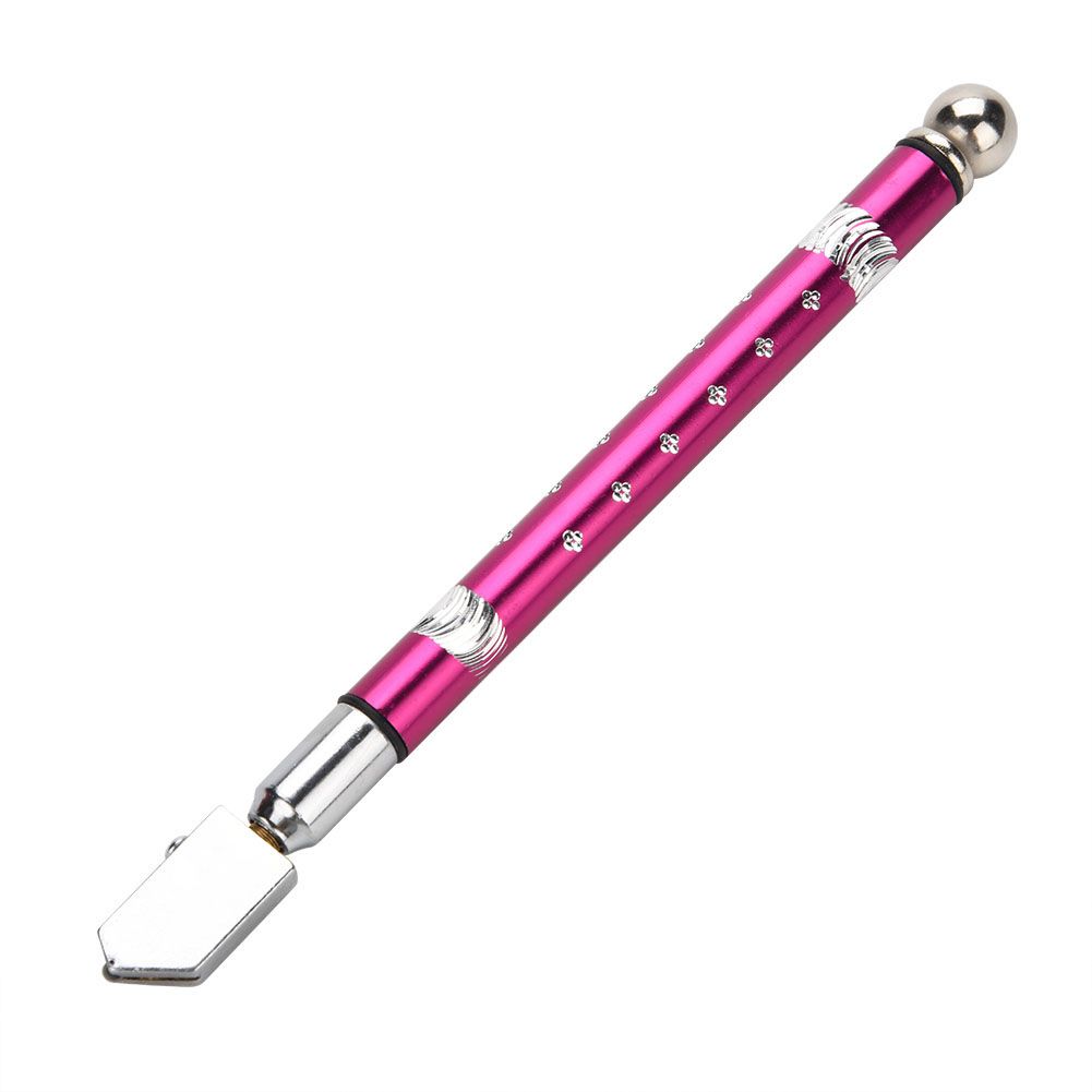 Portable Handheld Wheel Type Glass Cutter with NOn slip Handle for 3~15mm Glass Cutting(Purple)