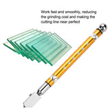 Portable Handheld Wheel Type Glass Cutter with NOn slip Handle for 3~15mm Glass Cutting(Golden) - Side View