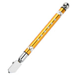 Portable Handheld Wheel Type Glass Cutter with NOn slip Handle for 3~15mm Glass Cutting(Golden) - Low Angle