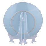 10pcs Folding White Plastic Plate Holders Dish Picture Frame Decorative Display Stand Rack - Extra Image