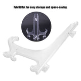 10pcs Folding White Plastic Plate Holders Dish Picture Frame Decorative Display Stand Rack - Side View