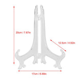 10pcs Folding White Plastic Plate Holders Dish Picture Frame Decorative Display Stand Rack - Extra Image