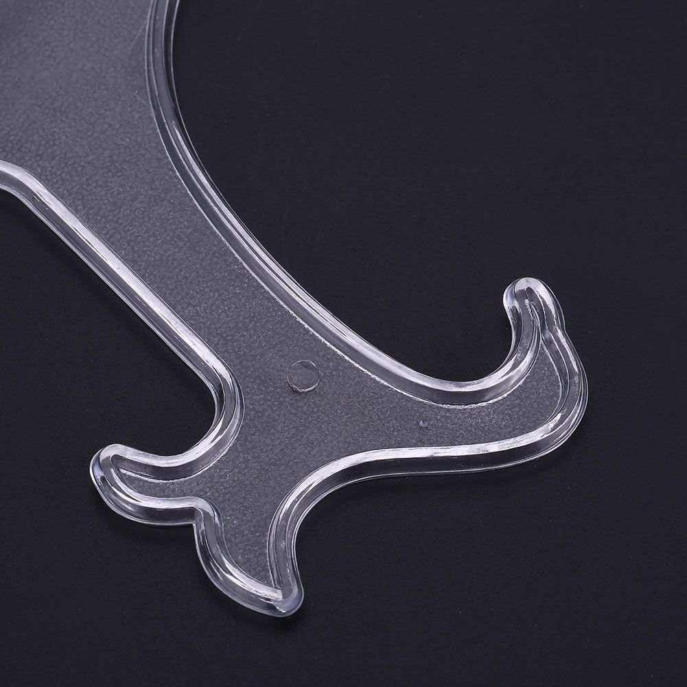 10pcs Folding White Plastic Plate Holders Dish Picture Frame Decorative Display Stand Rack