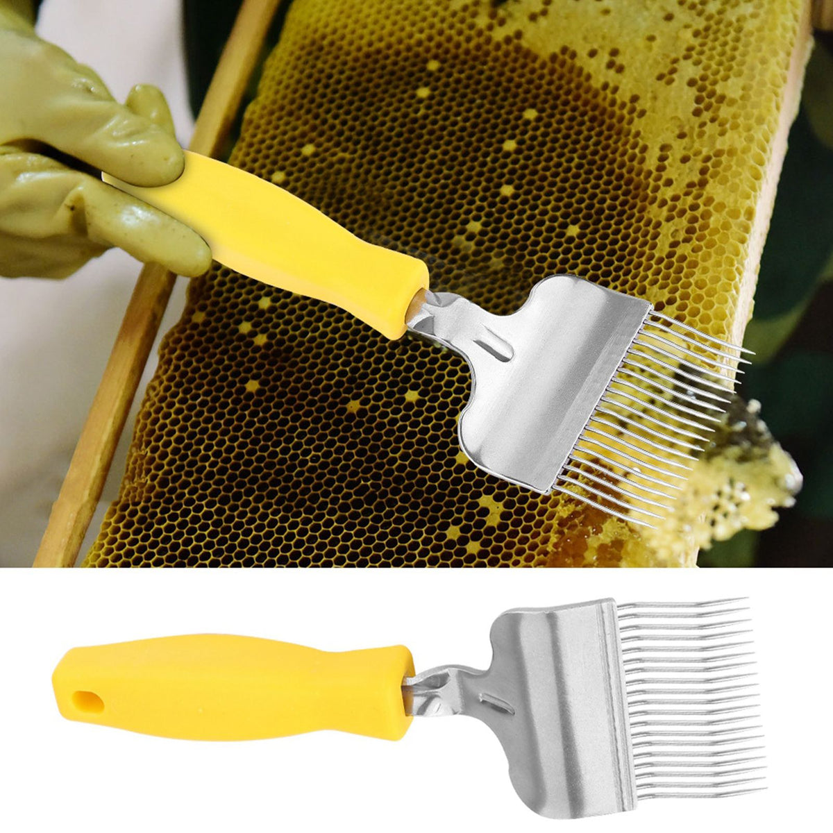Bee Keeping Stainless Steel Honey Comb Beekeeping Tine Uncapping Fork Hive
