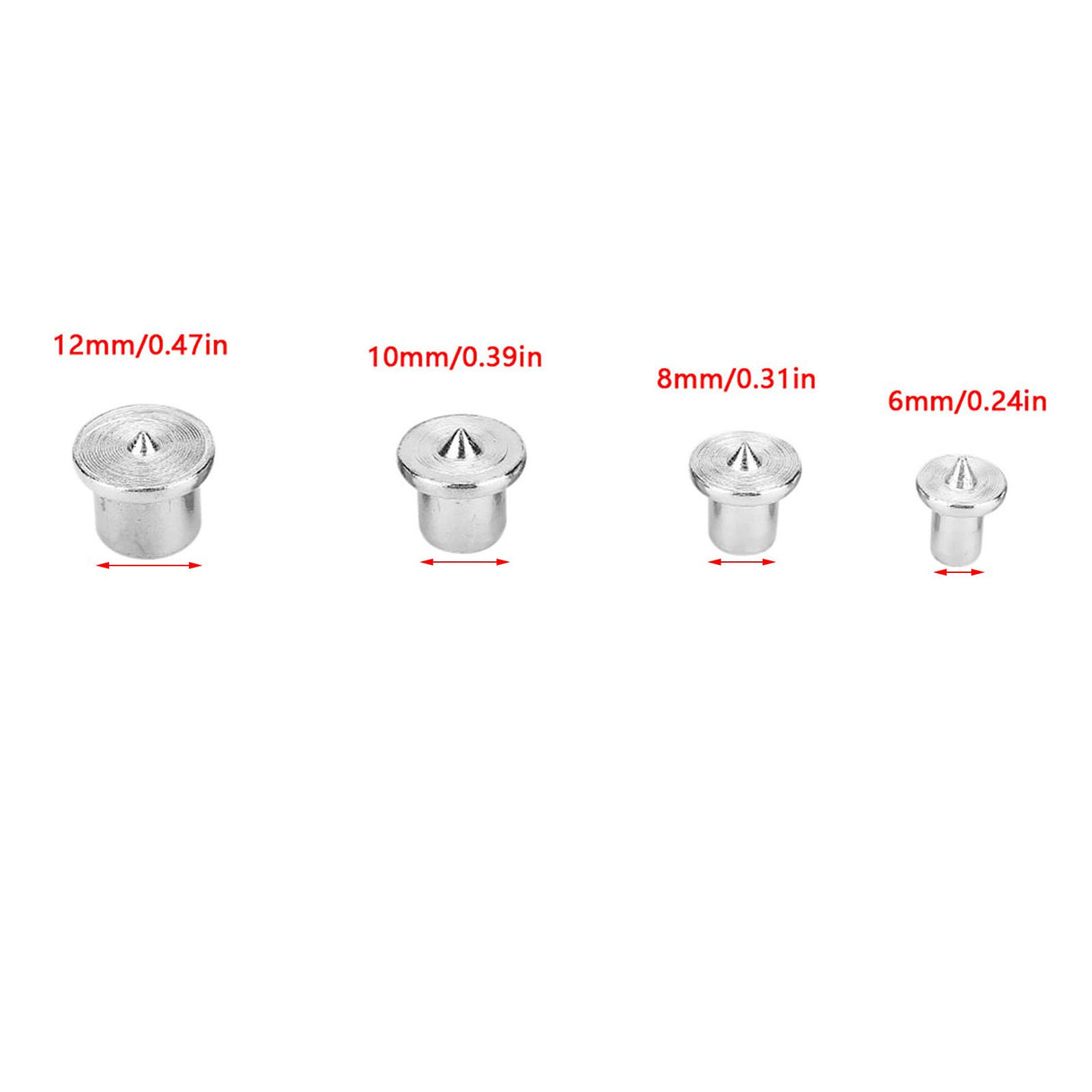 8pcs Woodworking Dowel Centers Tenon Alignment Tool Points Marker 6/8/10/12mm (Solid)