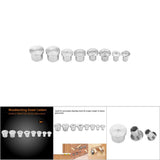 8pcs Woodworking Dowel Centers Tenon Alignment Tool Points Marker 6/8/10/12mm (Hollow) - Low Angle