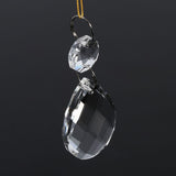10Pcs Clear Glass Crystal Prisms Chandelier Pendant Light Lamp Part Drops DIY Accessories - Top-Down View
