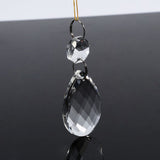 10Pcs Clear Glass Crystal Prisms Chandelier Pendant Light Lamp Part Drops DIY Accessories - 45-Degree Angle