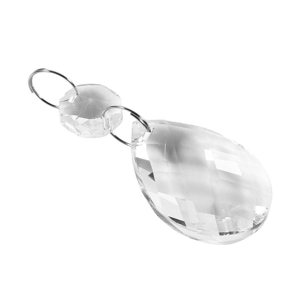 10Pcs Clear Glass Crystal Prisms Chandelier Pendant Light Lamp Part Drops DIY Accessories