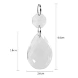 10Pcs Clear Glass Crystal Prisms Chandelier Pendant Light Lamp Part Drops DIY Accessories - Low Angle