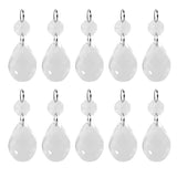 10Pcs Clear Glass Crystal Prisms Chandelier Pendant Light Lamp Part Drops DIY Accessories - Extra Image