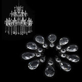 10Pcs Clear Glass Crystal Prisms Chandelier Pendant Light Lamp Part Drops DIY Accessories - Extra Image