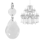 10Pcs Clear Glass Crystal Prisms Chandelier Pendant Light Lamp Part Drops DIY Accessories