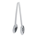 2pcs Kitchen Craft Tool Stainless Steel Round Tea Bag Tongs Squeezer Holder Grip - Front View
