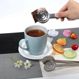 2pcs Kitchen Craft Tool Stainless Steel Round Tea Bag Tongs Squeezer Holder Grip - Close-Up Angle