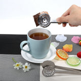 2pcs Kitchen Craft Tool Stainless Steel Round Tea Bag Tongs Squeezer Holder Grip - Low Angle