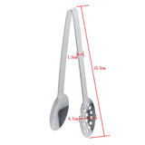 2pcs Kitchen Craft Tool Stainless Steel Round Tea Bag Tongs Squeezer Holder Grip - Extra Image