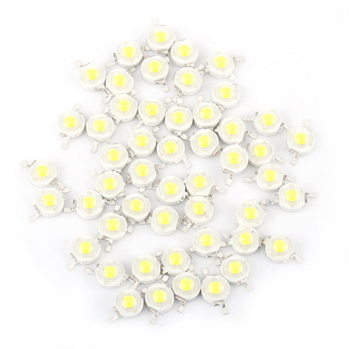 50pcs SMD 1W LED Lamp Bulb Beads Chip For Home Floodlight Spotlight High Power Cool White