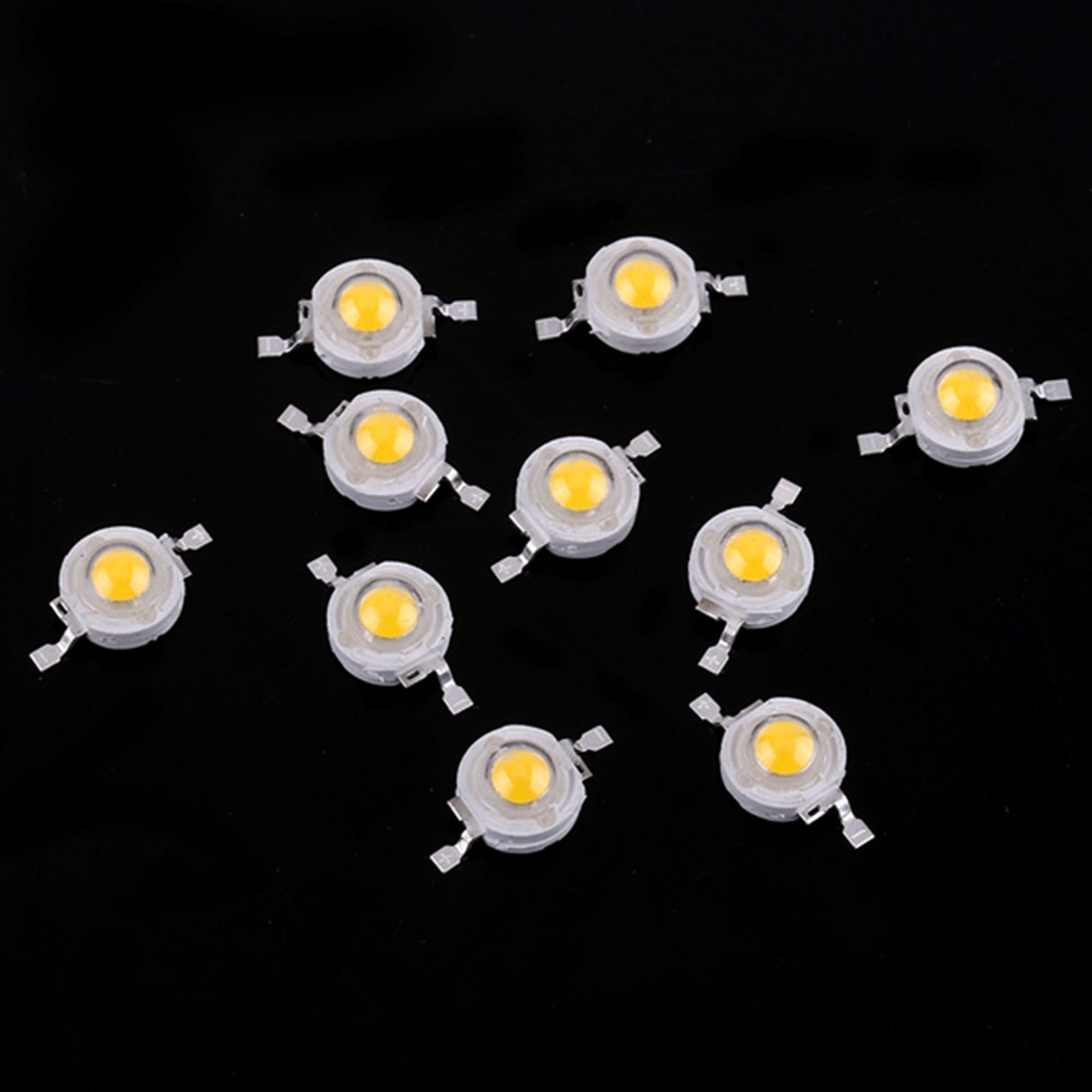 50pcs SMD 1W LED Lamp Beads Bulb Chip For Floodlight Spotlight Energy saving Warm White