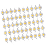 50pcs SMD 1W LED Lamp Beads Bulb Chip For Floodlight Spotlight Energy saving Warm White