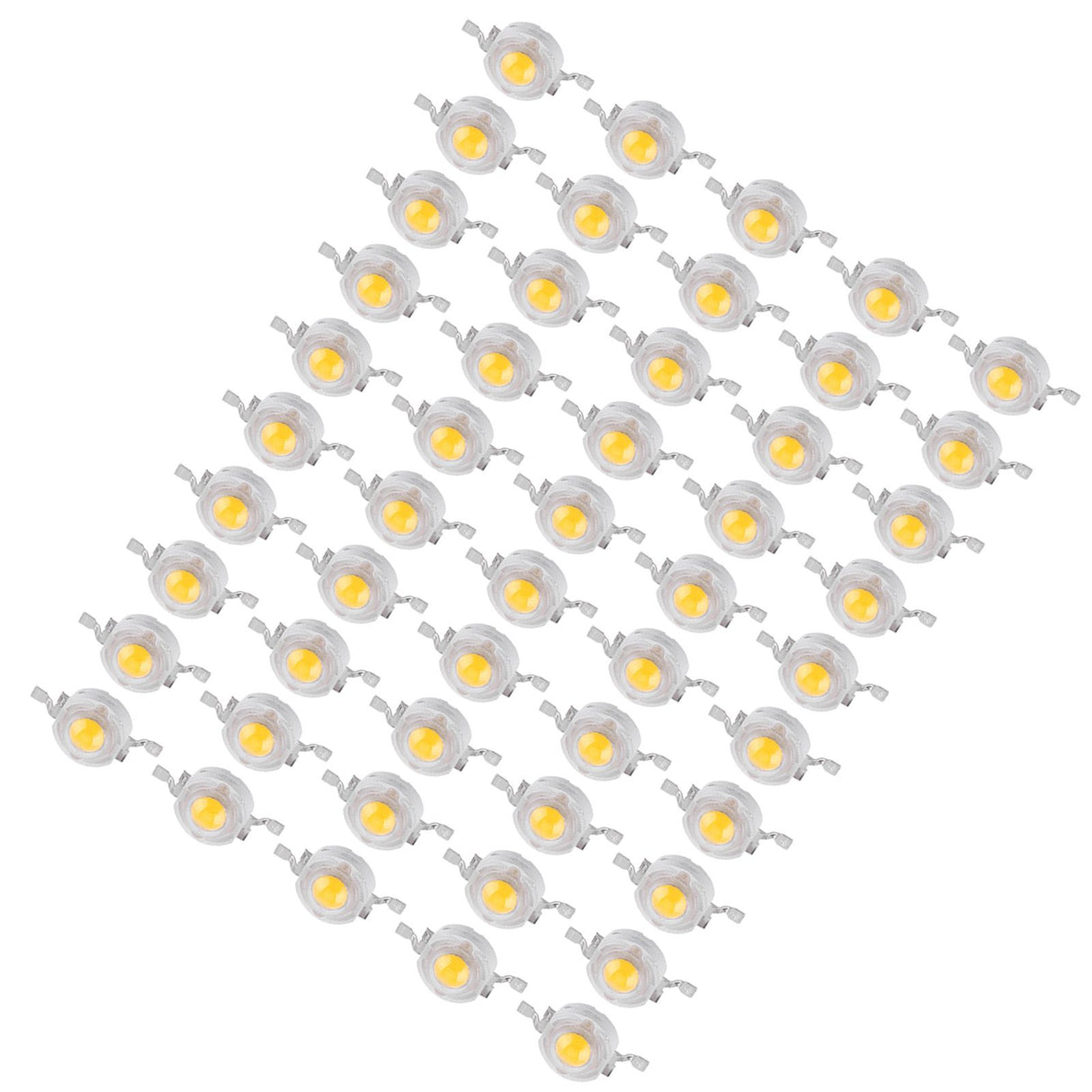 50pcs SMD 1W LED Lamp Beads Bulb Chip For Floodlight Spotlight Energy saving Warm White