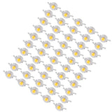 50pcs SMD 1W LED Lamp Beads Bulb Chip For Floodlight Spotlight Energy saving Warm White