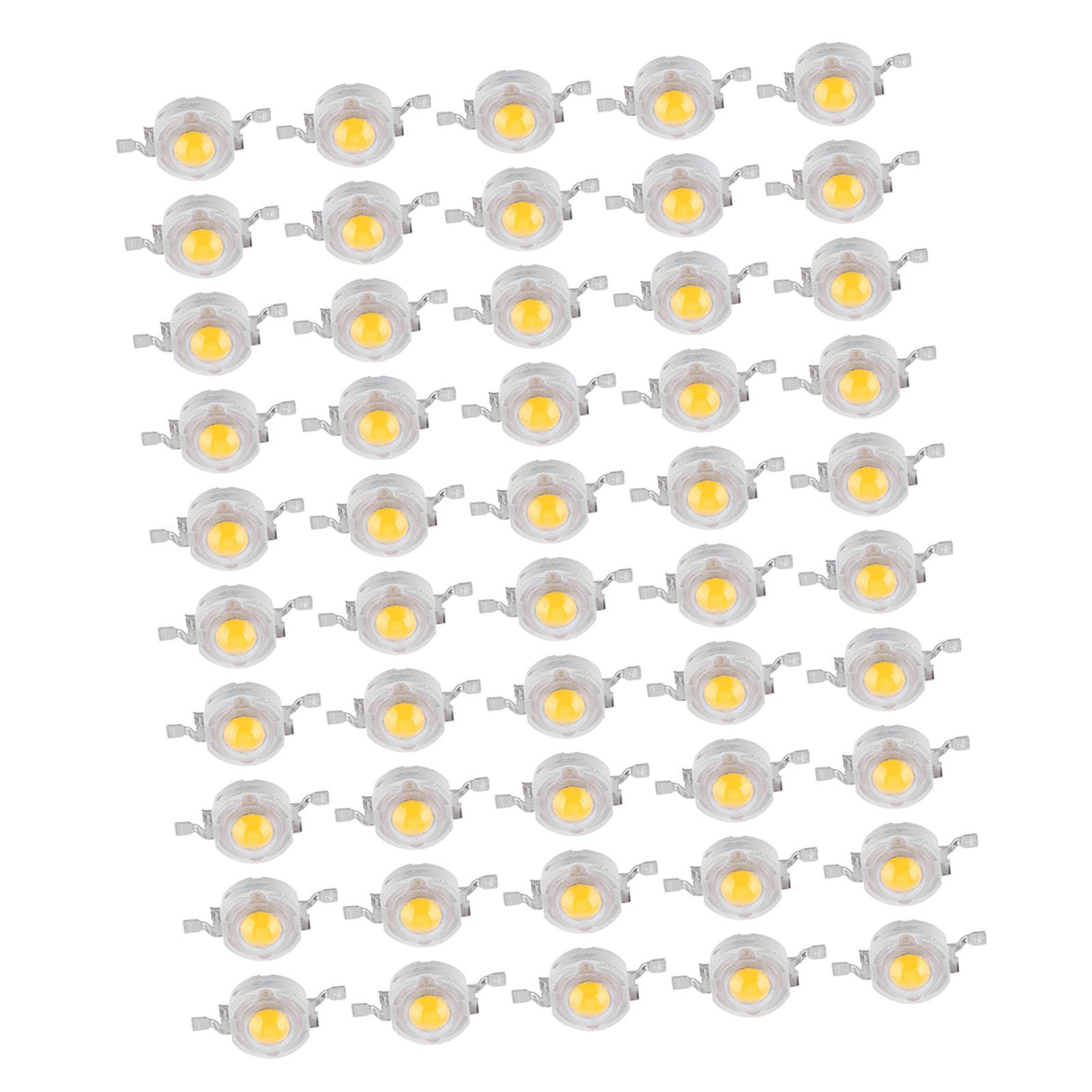 50pcs SMD 1W LED Lamp Beads Bulb Chip For Floodlight Spotlight Energy saving Warm White