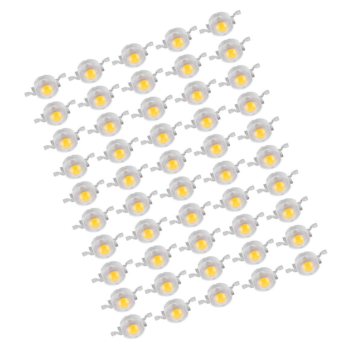 50pcs SMD 1W LED Lamp Beads Bulb Chip For Floodlight Spotlight Energy saving Warm White