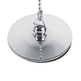 Chrome Kitchen Sink Bathroom Bathtub Drain Cover Stopper Solid Metal Waste Plug With Chain
