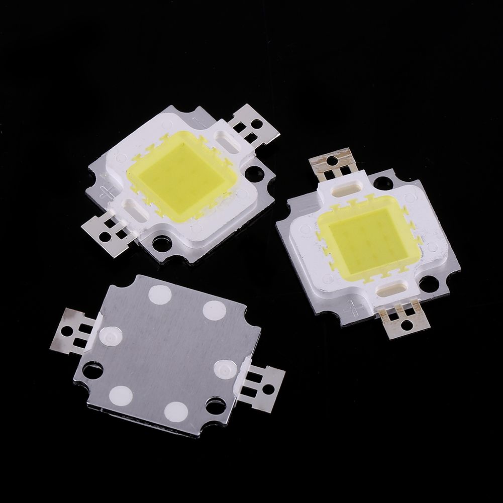 10Pcs 10W LED SMD Chip COB DC 9‑10V For Lamp Flood Light Beads Bulb High Power Cool White