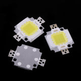 10Pcs 10W LED SMD Chip COB DC 9‑10V For Lamp Flood Light Beads Bulb High Power Cool White - 45-Degree Angle