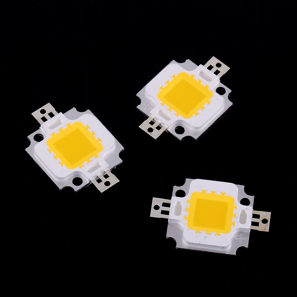 10Pcs 10W LED SMD Chip COB DC 9‑10V For Lamp Flood Light Bulb Replacement Warm White