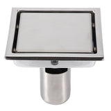 304 Stainless Steel 110 X 110mm Bathroom Shower Tile Insert Square Shower Floor Drain Strainer