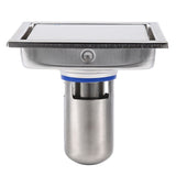304 Stainless Steel 110 X 110mm Bathroom Shower Tile Insert Square Shower Floor Drain Strainer