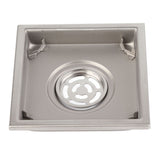 304 Stainless Steel 110 X 110mm Bathroom Shower Tile Insert Square Shower Floor Drain Strainer