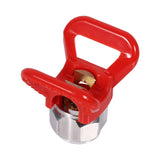 Airless Paint Spray Sprayer Gun Tip Guard Nozzle Seat Replacement Universal Tool Red New - Side View