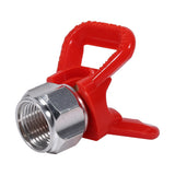 Airless Paint Spray Sprayer Gun Tip Guard Nozzle Seat Replacement Universal Tool Red New - Close-Up Angle