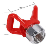 Airless Paint Spray Sprayer Gun Tip Guard Nozzle Seat Replacement Universal Tool Red New