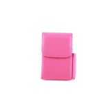 Portable Cigarette Case PU Leather Tobacco Pouch Lighter Holder Storage Box Container Rose Red