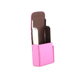 Portable Cigarette Case PU Leather Tobacco Pouch Lighter Holder Storage Box Container Rose Red - Rear View