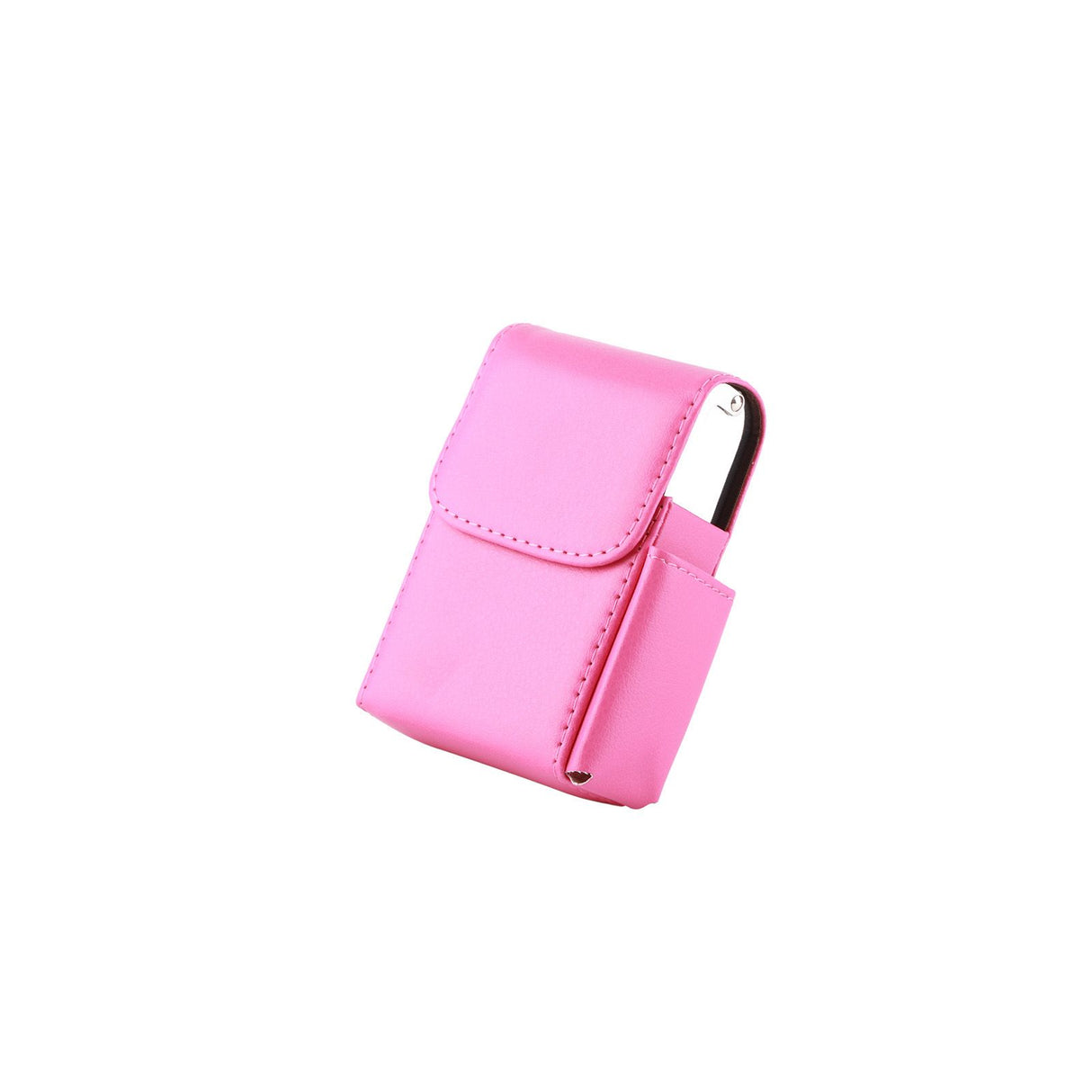 Portable Cigarette Case PU Leather Tobacco Pouch Lighter Holder Storage Box Container Rose Red