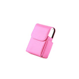 Portable Cigarette Case PU Leather Tobacco Pouch Lighter Holder Storage Box Container Rose Red - Extra Image
