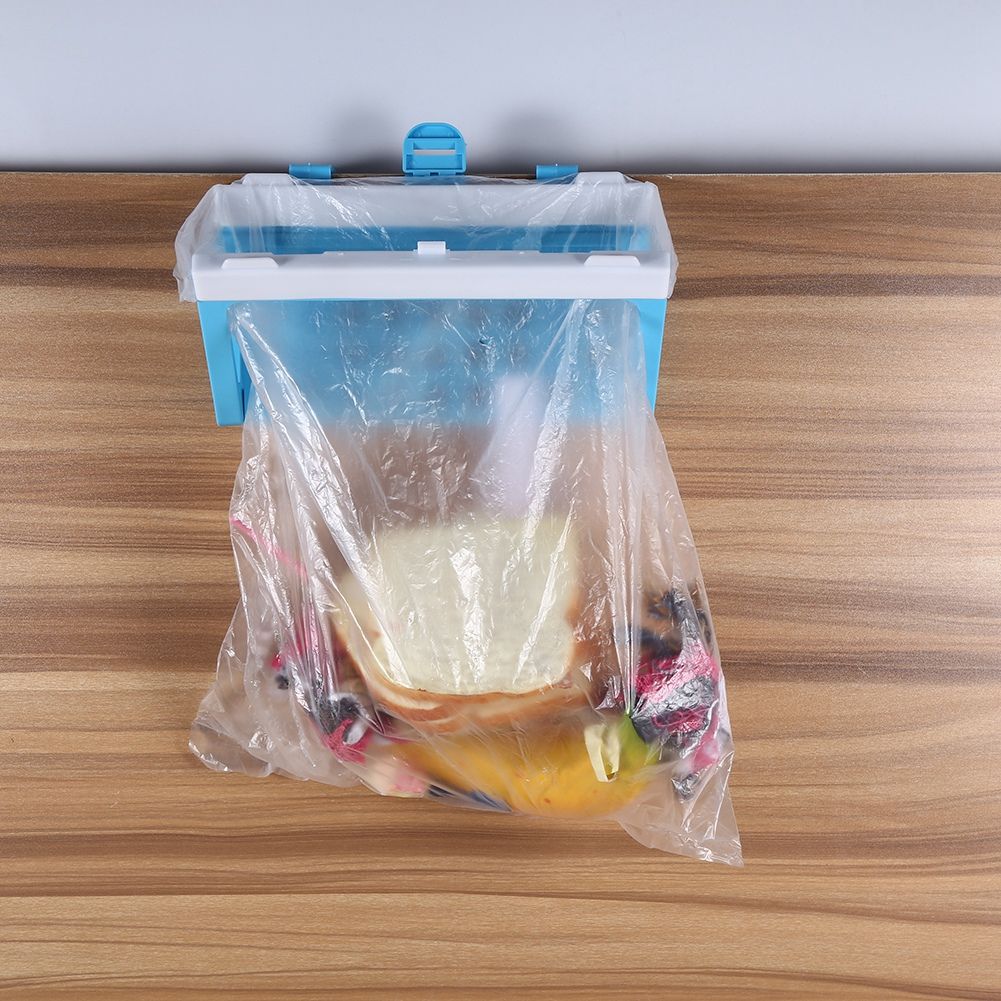 1PC Foldable Plastic Garbage Bag Rack Hanging Trash Rubbish Storage Holder Kitchen Gadgets