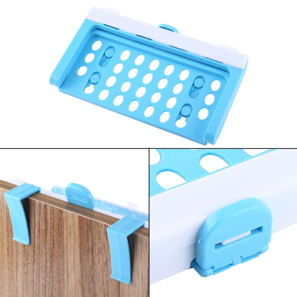 1PC Foldable Plastic Garbage Bag Rack Hanging Trash Rubbish Storage Holder Kitchen Gadgets