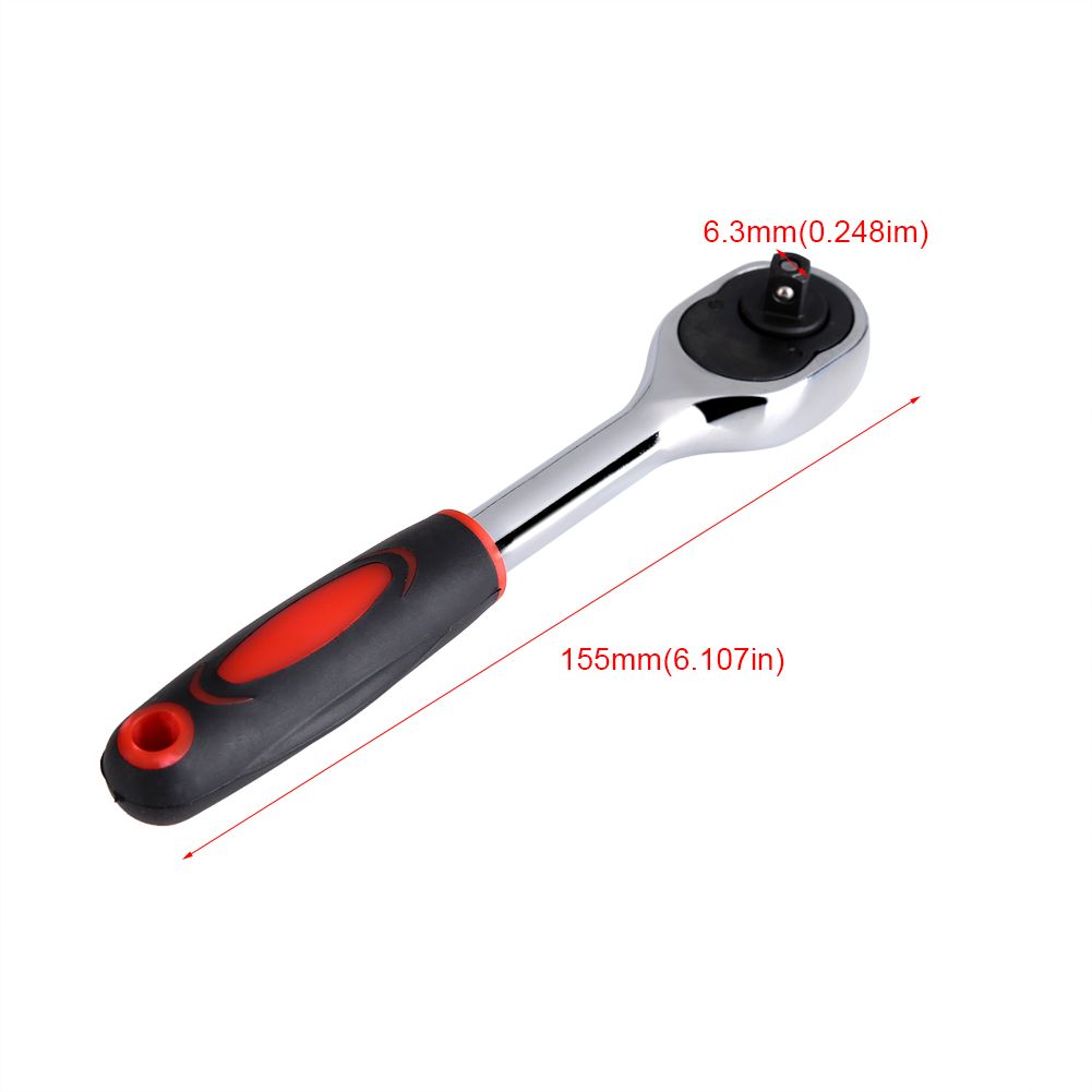 1PC Heavy Duty 1/4" Drive Quick Release Ratchet Socket Wrench Hand Bike Car Repairing Tool Hot