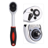 1PC Heavy Duty 1/4" Drive Quick Release Ratchet Socket Wrench Hand Bike Car Repairing Tool Hot