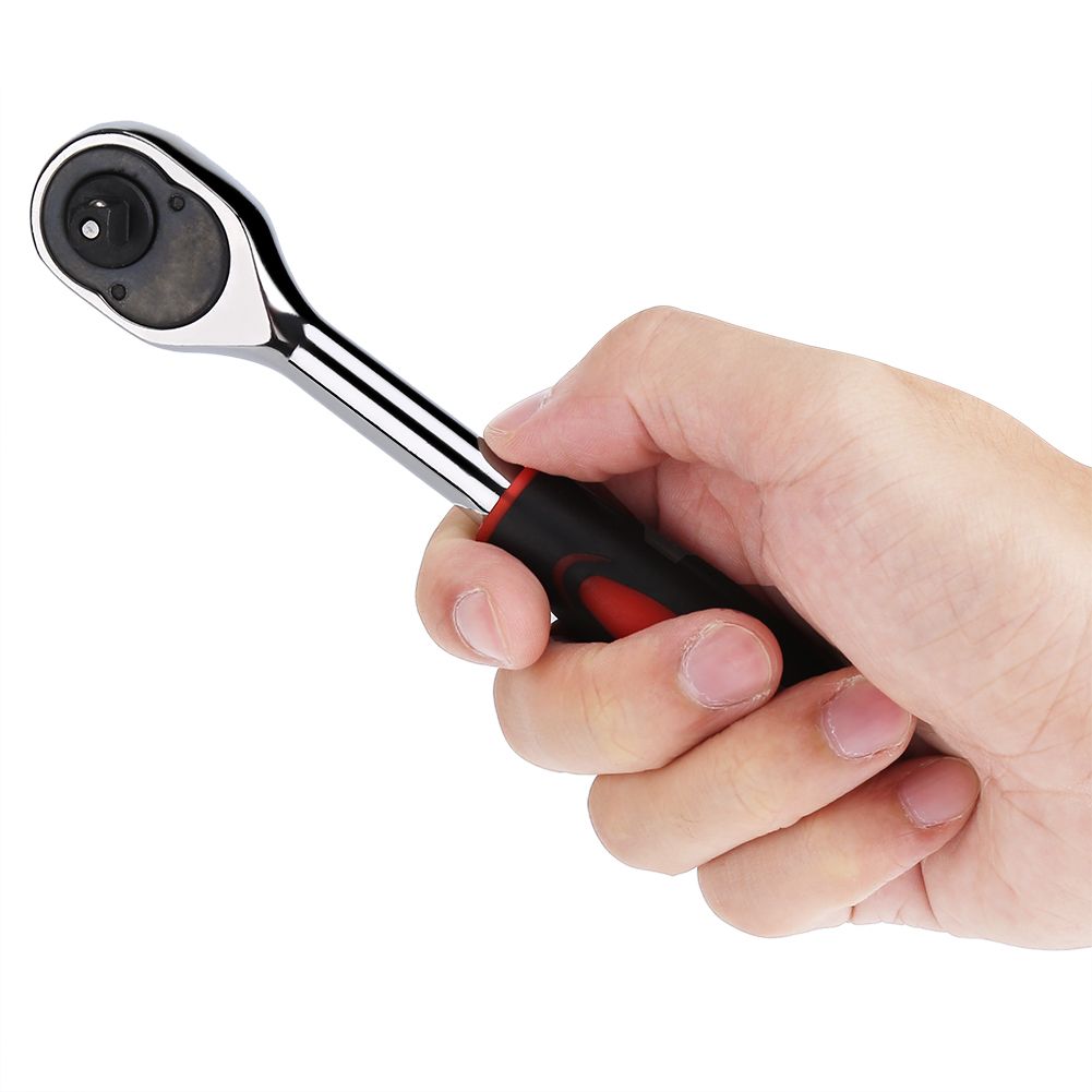 1PC Heavy Duty 1/4" Drive Quick Release Ratchet Socket Wrench Hand Bike Car Repairing Tool Hot