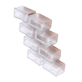 8 Pcs / Set Chair Legs Cover Rectangle Furniture Legs Protector with Rubber Sole(Transparent) - Top-Down View