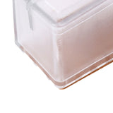 8 Pcs / Set Chair Legs Cover Rectangle Furniture Legs Protector with Rubber Sole(Transparent)